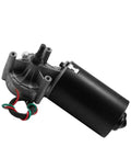24V DC Worm Gear Motor 52 RPM Reversible Beefy High Torque Electric Gearbox Reduction With Left Threaded Shaft GW70105
