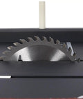 Aynuma Mini Table Saw And Belt Sander Combo 2 In 1 Electric Portable Bench Cutting Machine with a sharp steel blade.