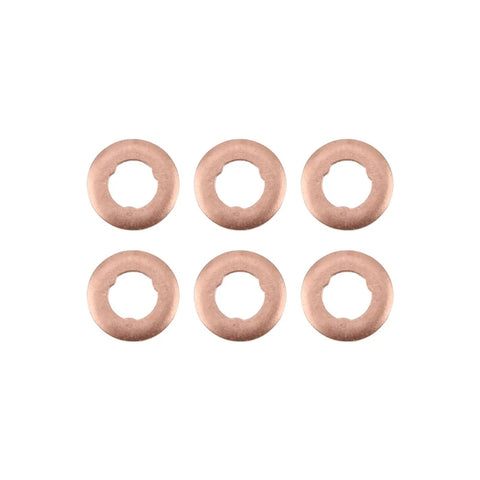 Lower Fuel Injector Nozzle Seal Copper And Bolt Washer Kit for Dodge Sprinter Diesel, showing six copper washers
