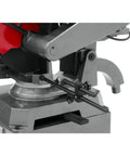 Detail of Heavy Hitter 12 Inch Abrasive Cut Off Saw With Five Horsepower Motor showing miter adjustment features.