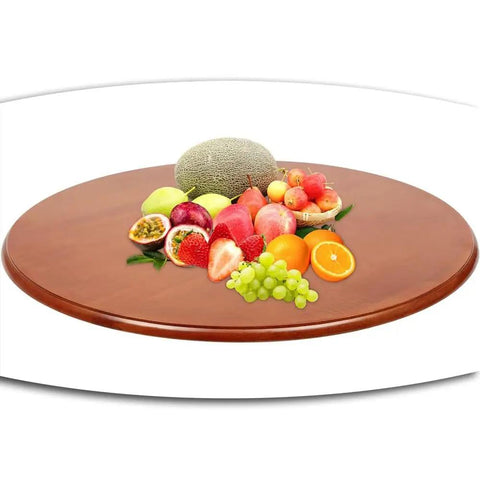Large Lazy Susan Table Turntable Round Dining Tray 360 Degree Swivel Plate 30 40 50 Inch Easy To Clean Reddish Brown Kitchen Counter Organizer