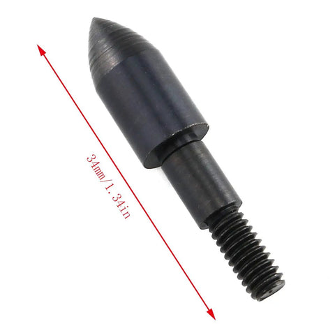 12 Pack 100 Grain Screw On Field Points For Archery Arrows Practice Bullet Tips For Crossbows And Compound Bows Black Five Sixteenth Inch