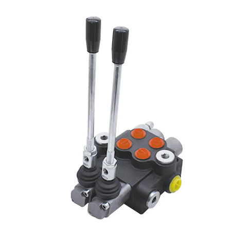 Double Acting Hydraulic Control Valve With 2 Spool System 11 GPM 3600 PSI SAE Ports for tractors, loaders, and log splitters