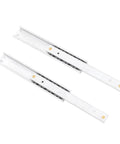 Full Extension Drawer Slides 2 Pack 100mm Aluminum Alloy Self-Closing Glides For Furniture Repair, Tool-Free Install