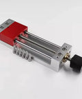 Rock Solid 100MM Aluminum Engraving Machine Vise With Lock Tight Jaw Fixture And M5 Bolt Kit, showing red and silver design, M5 bolts included.