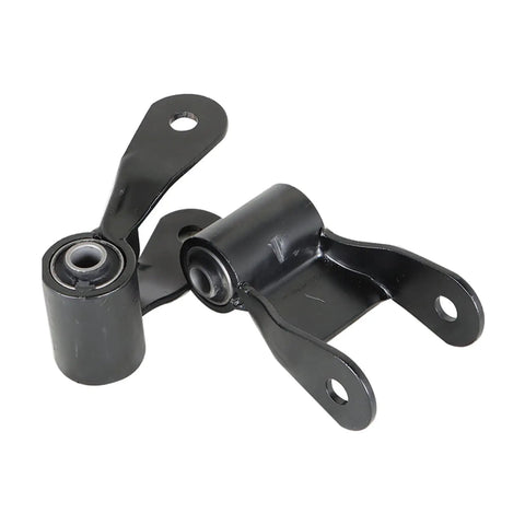 Rear Leaf Spring Shackle Repair Kit 2Pc With Bushing Replacement For Ram Dakota, Heavy Duty Solid Steel Build, black finish
