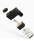 Exploded view of 4V210-08 Quarter Inch PT Pneumatic Solenoid Valve Pilot Operated 2 Position 5 Way Aluminum Alloy Body DC24V