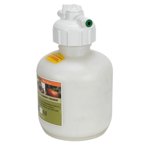 Three Quarter Inch Hose Bib And Drip Fertilizer Injector For Low Pressure Garden Feeding No Fuss Quick Switch Bottle