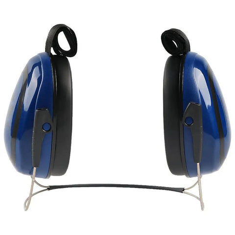 Behind The Head Neckband Earmuffs For Full Brim Hard Hats, Low Profile Hearing Protection With SNR 27 Decibels NRR 22 Decibels