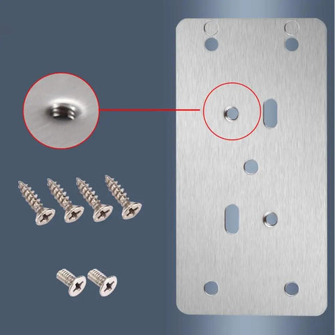 All-In-One Stainless Steel Cabinet Hinge Repair Kit With Side Panel Brackets And Mounting Screws for DIY Fix