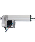 Precision 12 Volt Linear Actuator With Stepper Motor Push Rod And Telescopic Design on a white background showcasing its features.