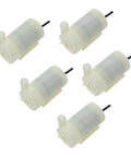 5 Piece Ultra Quiet Mini DC Submersible Water Pumps With Brushless Motor, 3 To 6 Volts, 120 Liters Per Hour, Low Noise Mini Pumps