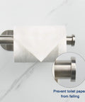 Self Adhesive Toilet Paper Holder Stainless Steel 304 Rustproof No Drill Mount Brushed Nickel 2 Pack detail view