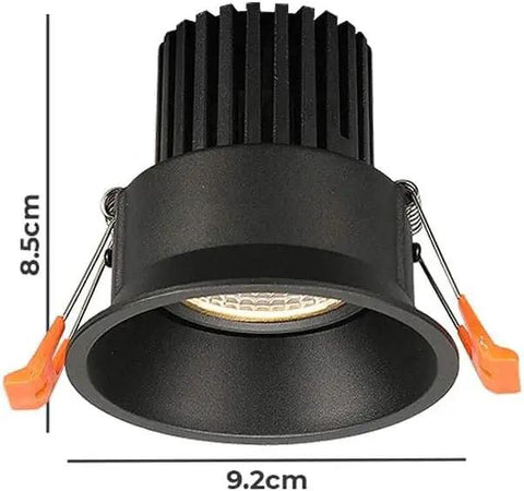 iumLeap Recessed Lighting Housing Trim Kits Balcony Downlight Hotel Shop Recessed Warm White 3000K Ceiling Light Fixture with orange clips