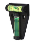 Ycauty T Level Bubble Spirit Level with Installation Hole Measuring (Black) close-up showing level bubbles and installation hole.