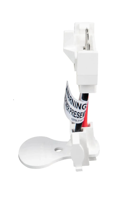 Side view of Easy Install Quick Convert Smoke Alarm Adapter for Firex Wiring Harness, white plastic adapter with wires visible.
