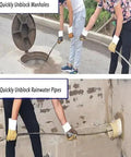 Heavy Duty Manganese Steel Sewer Snake Drain Rooter With Comfort Grip Handle Clears Stubborn Clogs And Gunk Like A Champ For Real Pros And Weekend Crews used to unblock manholes and rainwater pipes.