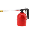 Rugged Pneumatic Cleaning Spray Gun With 6mm Nozzle And 750ml Aluminum Cup, red design for auto detailing and garage use.