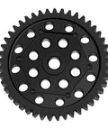 Metal 45T Mod 0.8 Spur Gear Upgrade For TRX 4 And TRX 6 RC Crawlers, black alloy gear with multiple holes for torque and control