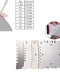 Guitar neck ruler gauge from 61 Piece Guitar Repair Tool Kit With Ruler Gauge And Hex Wrenches, Files, Fingerboard Guard