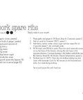 Recipe page for pork spare ribs from Quick Fix Thermomix Recipe Book Loaded With Easy Weeknight Dinners And Killer Meal Prep Hacks.