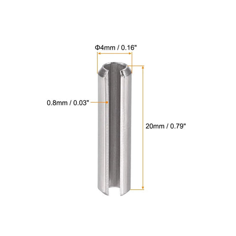 Top Tier 304 Stainless Steel Slotted Spring Pins M4 X 20Mm 20 Pack Split Dowel And Tension Roll Fasteners For Rock Solid Positioning And No Sweat Daily Automotive Repair Jobs
