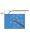 Heavy Duty 380 Volt Three Phase Water Heater Element With Long 3 Meter Power Cord submerged in water, showcasing stainless steel design.
