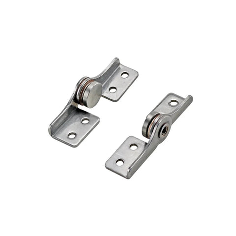 Pair of 304 stainless steel damping hinges with mounting plates, TA-left, non-adjustable torque 2.0 N·m.