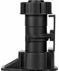 Black adjustable leg from 12 Pack Cabinet Leveler Legs With 330 Lb Capacity Adjustable From Four To Five And One Tenth Inches Heavy Duty Plastic Furniture Supports For Leveling Cabinets On Uneven Floors DIY Friendly Level Up Your Cabinet Game