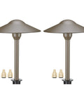 3W Low Voltage Landscape Path Lights 12V Bronze Outdoor Garden Yard Waterproof With Replaceable G4 LED Bulbs 2 Pack