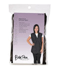 Built Tough Salon Vest With Smooth Zip Front Showing Off Cool Iridescent Drip Designed To Help Pro Hairstylists And Barbers Crush Their Shifts Tailors Snugly For All Day Ease In Classy Black Medium Fit.