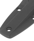 Close-up of Soft Close T Hinge Zinc Alloy For Inward And Outward Doors, showing durable black finish and screw holes