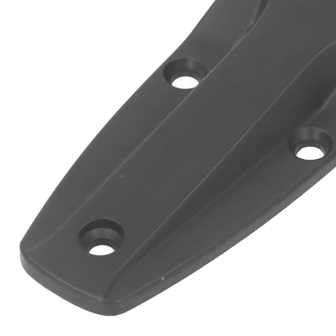 Close-up of Soft Close T Hinge Zinc Alloy For Inward And Outward Doors, showing durable black finish and screw holes