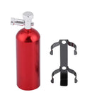 Mini Metal Fire Extinguisher For RC Crawlers Red 2 05 Inch Heavy Duty Solid Scale Detail showing red metal extinguisher and mounting bracket.