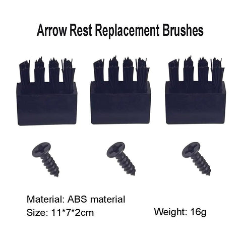Arrow rest replacement brushes with screws for Archery Capture Style Whisker Biscuit Arrow Rest For Compound And Recurve Bows Black.