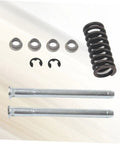 Door Hinge Repair Kit Full Set With Pins Springs And Bushings For Front And Rear Doors DIY Direct Replacement No Drilling Required Easy Install Quick Fix Compatible With Most Cars And Models including assorted components on beige surface