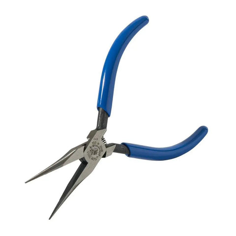 5 Inch Needle Nose Pliers With Spring Loaded Action And Extra Slim Profile, Curved Handles, Knurled Jaws, USA Forged