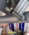 Installed Ultra Quiet Sealed 6200ZZ Nylon Garage Door Rollers Wheel With 11 Ball Bearings 2 Inch Roller 4 Inch Stem