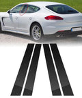 Panamera Pillar Post Trim Kit For 2010-2016 Porsche Glossy Black Door Window B Pillar Covers Made From Tough PC Material For Scratch Protection