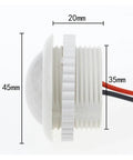 220V PIR Motion Sensor Switch Auto On Off Light Control Detector Module For Home Office Hallways And Stairways Human Body Induction Sensor With 50Hz Compatibility And Easy Install No Fuss white 20mm x 45mm module with wires
