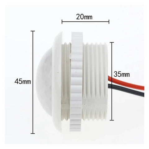 220V PIR Motion Sensor Switch Auto On Off Light Control Detector Module For Home Office Hallways And Stairways Human Body Induction Sensor With 50Hz Compatibility And Easy Install No Fuss white 20mm x 45mm module with wires