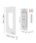 Single Pole Smart Light Switch For Alexa And Google Assistant With 2.4GHz WiFi Neutral Wire Required Remote Voice Control Scheduling