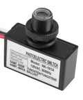 Dusk To Dawn Photoelectric Switch 120V AC Auto On Off LED Lighting Fixture Sensor With Photocell Easy Install Replacement For Lighting Systems Ideal For Dated Or Faulty Switches In Homes Garages Patios, black plastic sensor with threaded mount