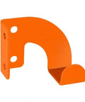 Heavy Duty Iron Power Tool Hanger Wall Mount For Garage And Shed Organization Sturdy Weedeater Holder in bright orange color