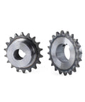 12 Teeth 45# Steel Industrial Drive Sprocket With 10 To 40mm Bore And Keyway For Heavy Duty Chain Gear Systems, showing two sprockets.