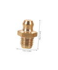 Close-up of copper threaded grease fitting from 9 Piece Copper Threaded Grease Fittings Kit With Straight And Angled Nipples For Cars And Excavators, Durable Universal Fit, Standardized Design For Easy Maintenance And Optimal Compatibility