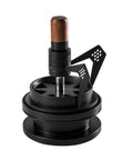 Stainless Steel Espresso Wdt Tool Needle Coffee Distributor With Rugged Stand Base, black with wooden handle, 5.28 x 3.54 inches.