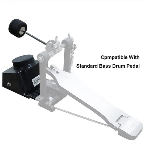 Bass Drum Trigger Pad With Felt Beater Hammer For Real Deal Kick Feel On Multipad Electric Drum Set Low Noise Performance