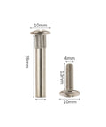 Close-up of M5 screw and nut from 10 Piece M5 Screw And Nut Kit With Male Female Snap Rivets For Cabinets And Furniture Assembly.