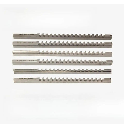 Type B HSS Keyway Broach For Metalworking And Lathe Work, Push Style Keyway Cutter With Shim, Precision IT8 Tolerance